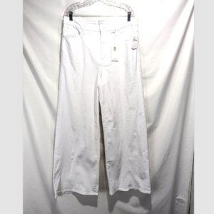 NEW Good American Good Waist White Denim Palazzo Jeans Plus Size 18